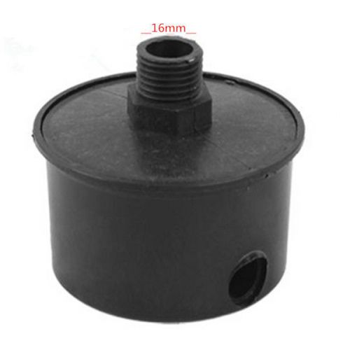 Black 16mm male threaded filter silencer mufflers for air compressor intake new for sale