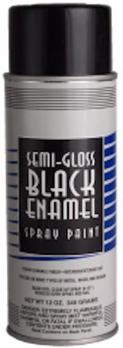 Hi tech semi-gloss black enamel spray paint 12 oz. for sale
