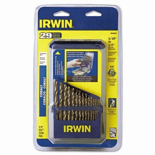 Irwin 29-Piece High-Speed Cobalt Steel Drill Bit Set, w/Case (IRW3018002)