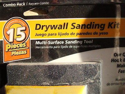 New 15Pc Gator Drywall Sanding Kit Multi Surface Sanding Tool