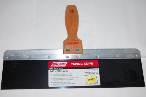 wal-board taping knife 14&#034; blue steel wood handle drywall finishing tool new
