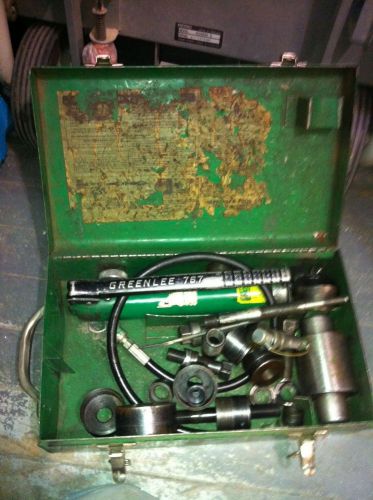 GreenLee 767 Hydraulic Knockout Punch Set With Punches Dies