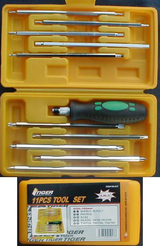 11Pcs Screwdriver Set with plastic case