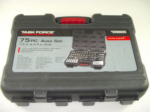 Task force 75-piece socket set (0096695) w/ case for sale