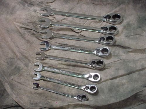 Blue point 8pc 12pt reversible ratchet combo wrench set sae 3/4&#034; - 5/16&#034; boer24 for sale