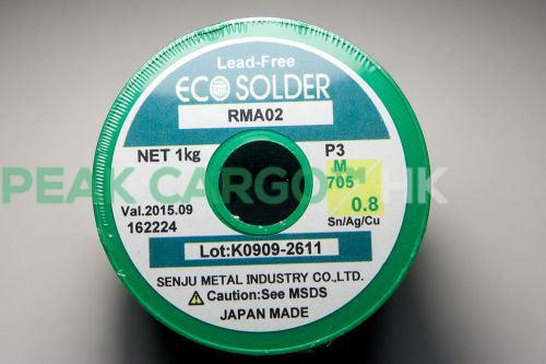 2.2 lb. SENJU SMIC Lead-free Solder Wire ECO Solder RMA02 Flux Cored 1/32&#034; Dia.