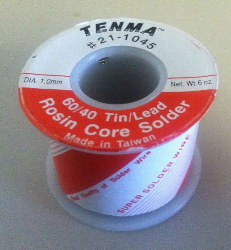 New Tenma Rosin Core Solder 60/40 Tin/Lead 6OZ. low melt