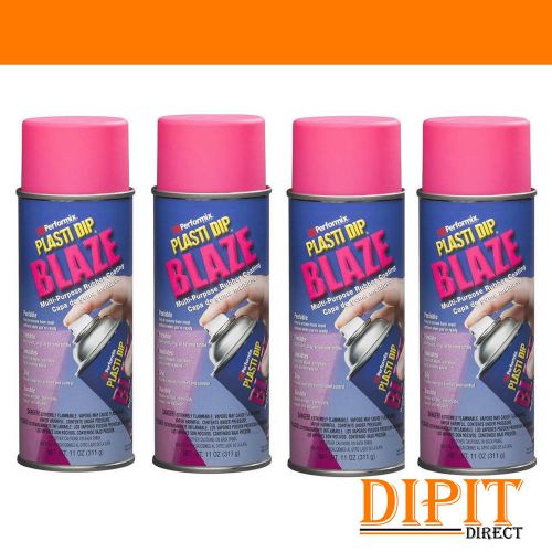 Performix Plasti Dip Blaze Pink 4 Pack Rubber Coating Spray 11oz Aerosol Cans