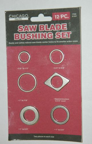 New chicago electric brand 12 piece saw blade bushing set # 01444 for sale