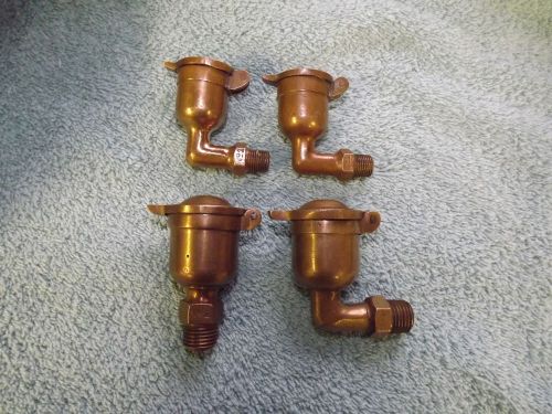 LUNKENHEIMER OIL CUPS BRASS LOT OF 4 HIT MISS STATIONARY STEAM ENGINE