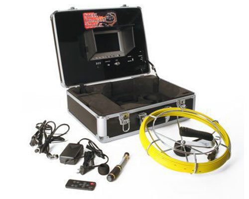 130 ft Sewer Drain Pipe Color Inspection Camera System with Easy to Use DVR