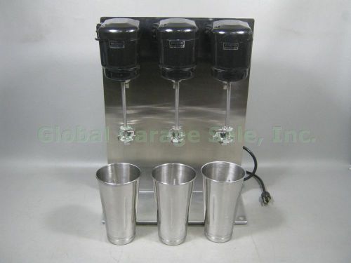 Waring commercial 3 triple head spindle malt milkshake drink maker mixer blender for sale