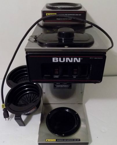 Bunn VP17-2 Stainless Steel Commercial Pourover  2 Warmer Coffee Maker Brewer