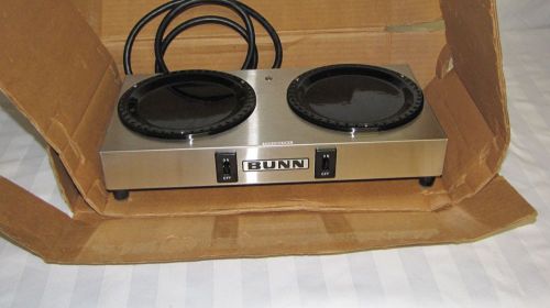 Vintage BUNN-O-MATIC STAINLESS DOUBLE DUAL COFFEE POT WARMER MODEL WX-2
