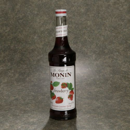 Monin Strawberry Premium Gourmet syrup:  750mL (25.4FL.OZ)