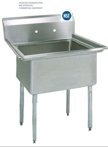 Stainless Steel 1 Compartment Sink 23&#034; x 27&#034; - NSF - Heavy Duty