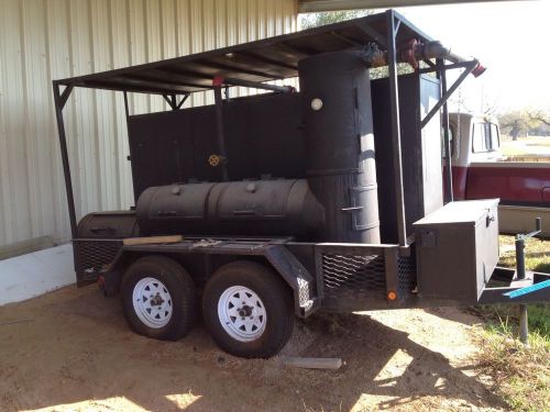 Trailer mounted BBQ pit