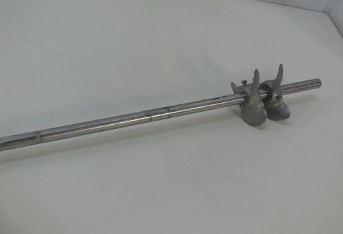 Stainless Steel 53&#034; Mixer Shaft W/ Double 3.5&#034; Propellers