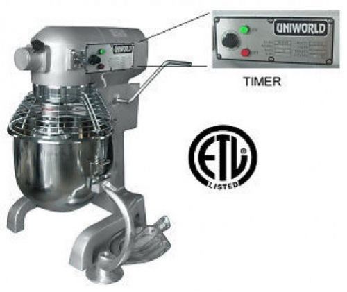 Uniworld upm-20et 20qt commercial planetary mixer with timer etl approved for sale