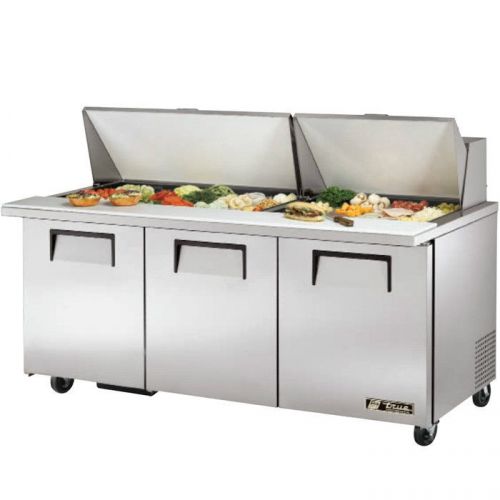 True Mega Top Prep Table, TSSU-72-30M-B-ST, Commercial, Kitchen, Food, New