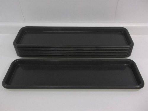 Food Container Black 26.5&#034;Plastic Tray Serve Display Catering Banquet Bread Lot