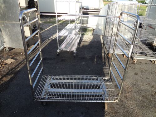 Wire rack 55h x 50w x 24d on casters for sale