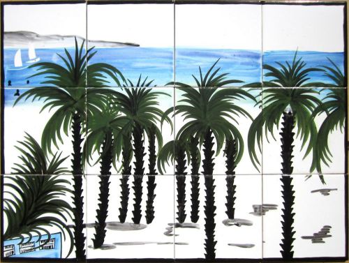 DECORATIVE CERAMIC TILES: HAND PAINTED MOSAIC WALL MURAL KITCHEN POOL PATIO BATH