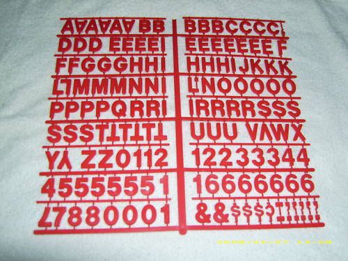 Coke Coca-Cola 1&#034; Red Menu or message Board Letters &amp; Numbers New!