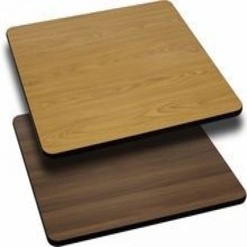 Flash Furniture XU-WNT-3636-GG 36&#039;&#039; Square Table Top with Natural or Walnut Reve