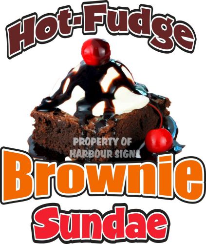 Hot Fudge Brownie Sundae Decal 24&#034; Ice Cream Concession Restaurant Food Truck