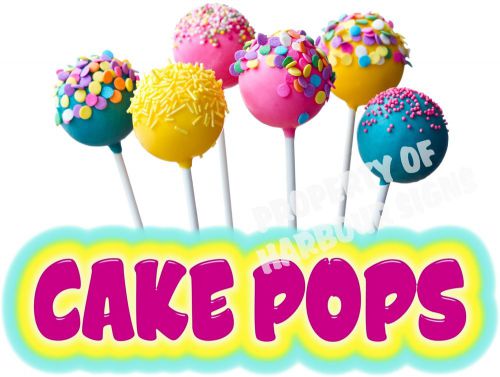 Cake Pops Decal 24&#034; Cake Balls Bakery Concession Restaurant Food Truck Vinyl