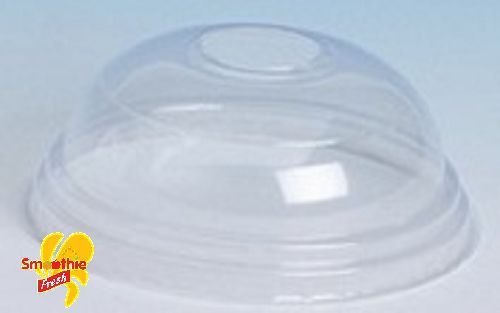 1000 x CLEAR PLASTIC SMOOTHIE MILKSHAKE DOME LIDS : UK Seller - Int&#039;l Shipping