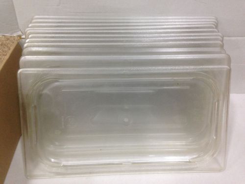 CAMBRO 1/3  size  LID, 12PK CLEAR One with Notch