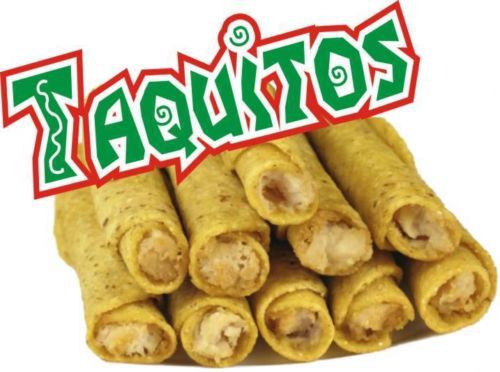 Concession Decal 10&#034; Taquitos Restaurant Food Catering