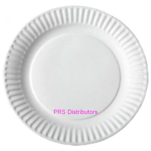 200ct Uncoated 9&#034; White Paper Plates/Pizza Party Plates/Disposable/Made in USA