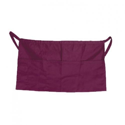 WAP-BU Burgundy 23&#034; x 12&#034; Cotton Twill Waist Apron