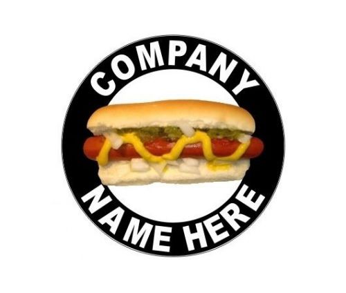 2 - 12&#034; Personalized Hot Dog Cart or Truck  Decals with Your Company Name