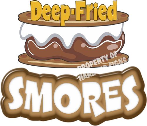 Smores Deep Fried Decal 24&#034; Concession Food Truck Cart Restaurant Vinyl Sticker