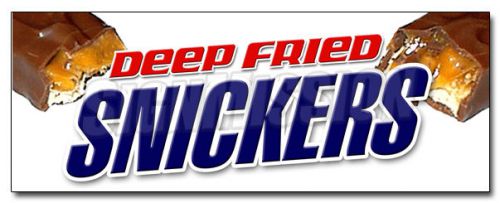 24&#034; DEEP FRIED SNICKERS DECAL sticker  fresh candy bar fryed stick candybars
