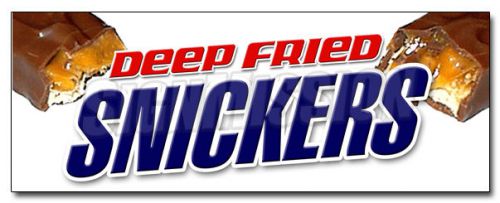 24&#034; DEEP FRIED SNICKERS DECAL sticker  fresh candy bar fryed stick candybars