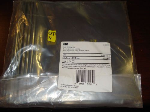 3m static shielding bags 1900 qty 100 8&#034; x 8&#034; aluminum |ij2| for sale