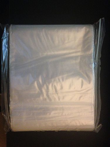 (100) 14&#034;  x  20&#034; CLEAR FLAT POLY BAGS TOP OPEN 1.5 MIL