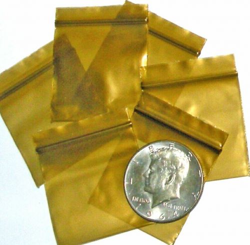 200 Gold Baggies 1.5 x 1.5&#034; mini ziplock bags 1515
