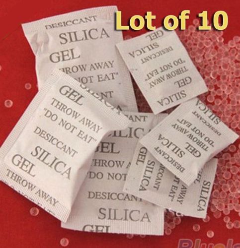 10 Packs Lot 10 Drypack 1 Gram Silica Gel Packets Desiccants