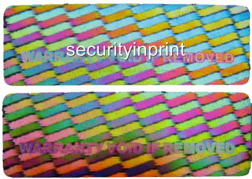 350 &#034;WARRANTY VOID IF REMOVED&#034; Hologram security stickers labels R3010-1S