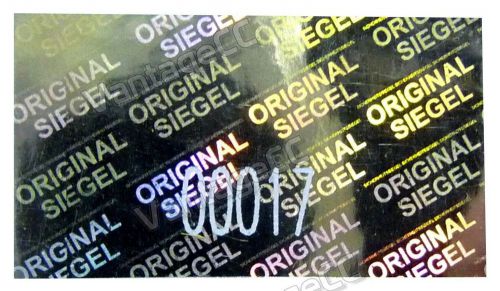 990x huge &#034;original siegel&#034; hologram stickers numbered 30mm x 17mm silver labels for sale