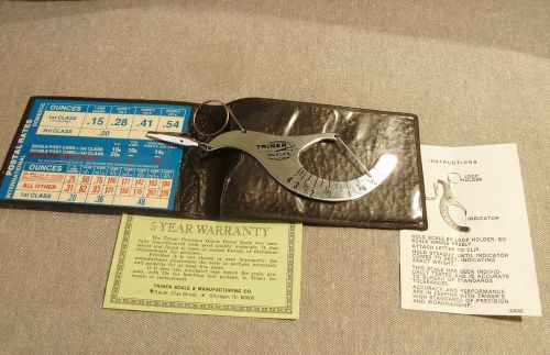 Early Triner Postal Scale W/Paperwork - Handheld -