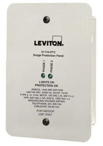 Leviton 120/240V Multimedia Residential Surge Protection Panel 51110-PTC