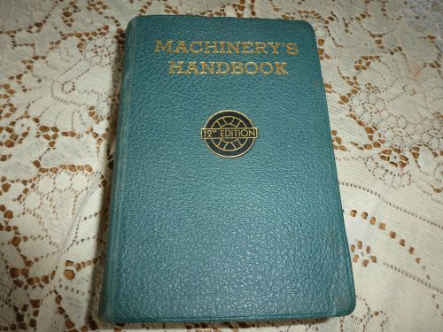 MACHINERYS HANDBOOK 12 EDITION 1943 VERY GOOD CONDITION