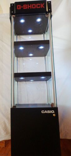 Casio g-shock authentic watch display stand 71&#034;h black wt 9 lights pick up only for sale
